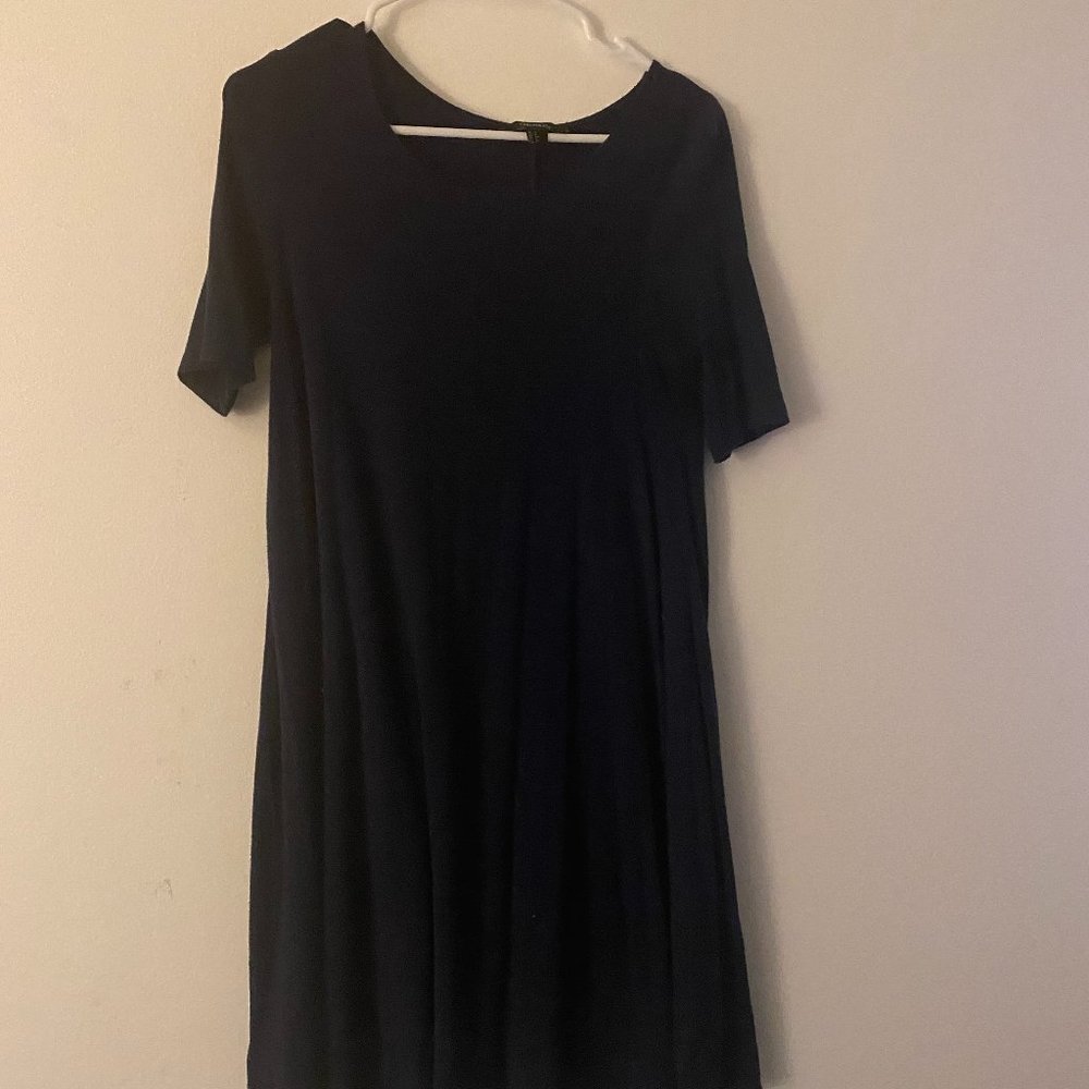 Navy Blue Flowy Casual Dress